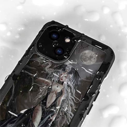 Gothic Princess with Silver Dragon by Nene Thomas iPhone 15 Plus Waterproof Case